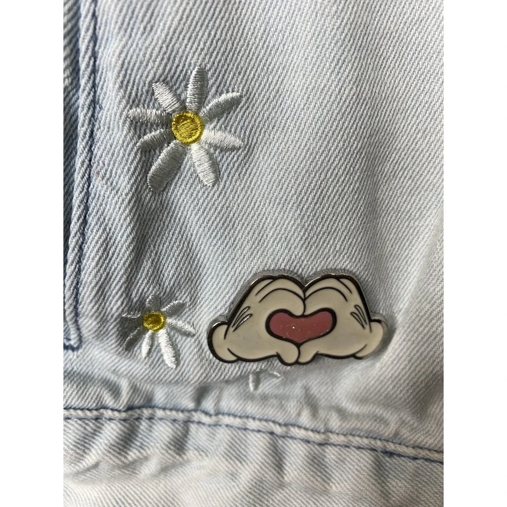 Disney  Girl's Minnie Mouse Sequin  Denim Jean Jacket Size 5/6 Vacation Blingy